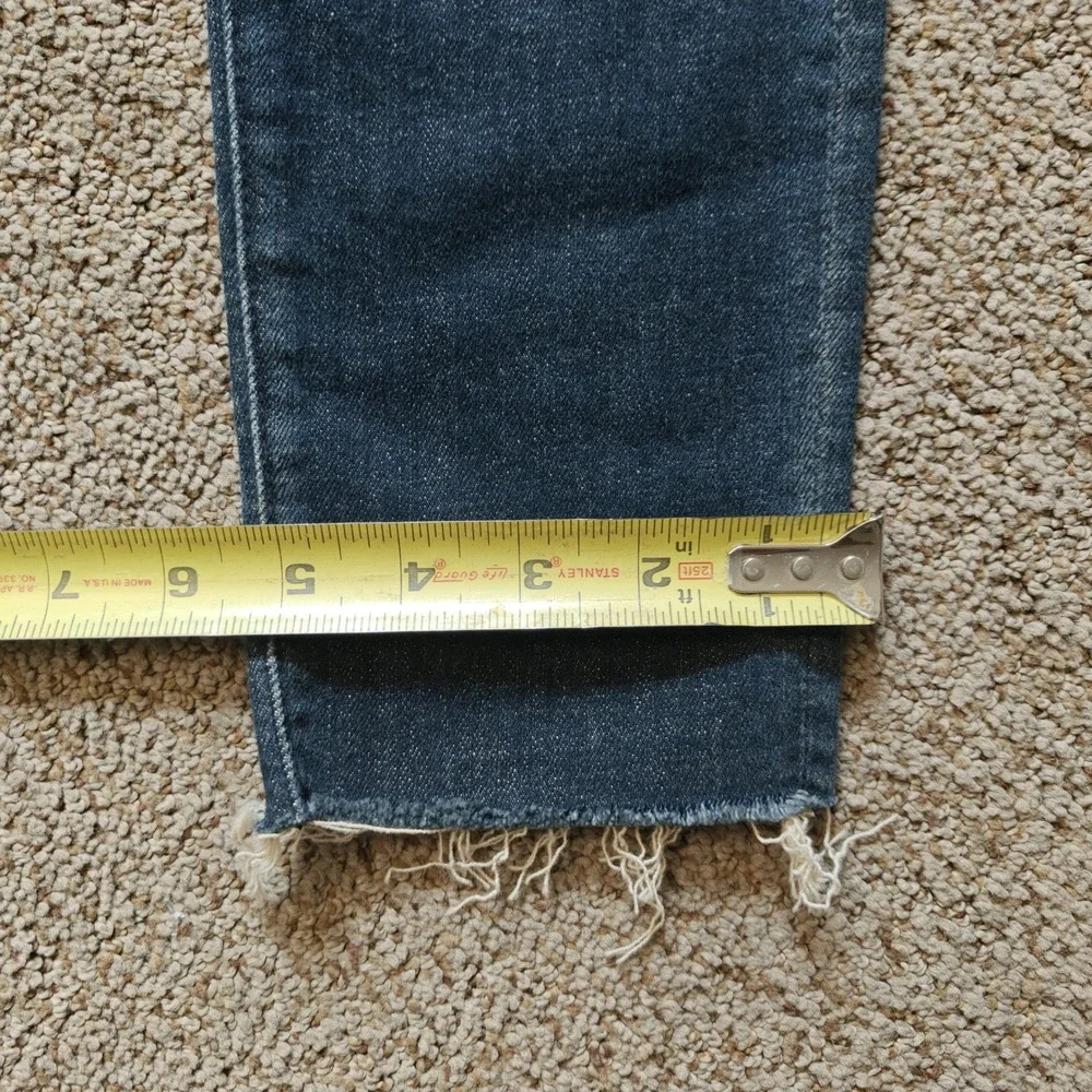 Mother Looker Ankle Fray Jeans Partner In Crime Distressed Skinny Size 25